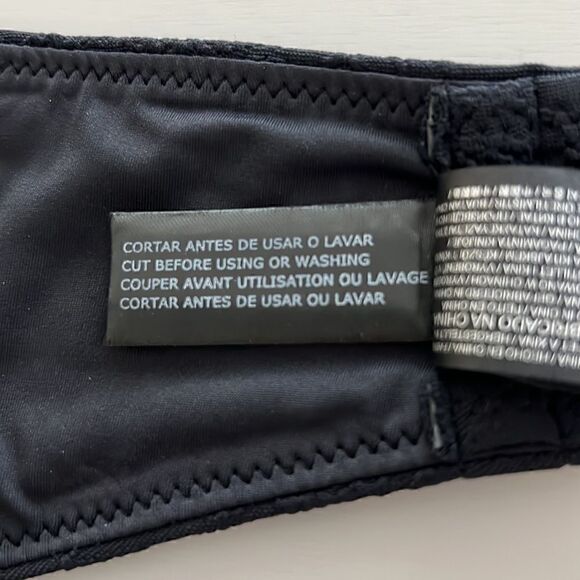 NWT Mango Bandeau Bikini Top Black Size S - Picture 6 of 9